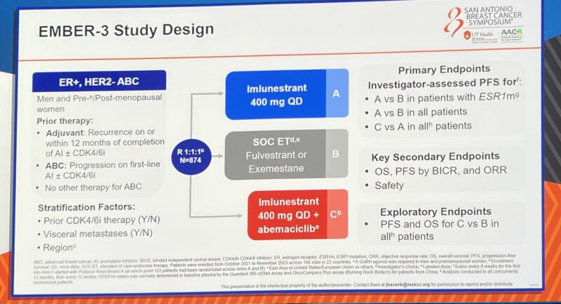 Insights on EMBER3 trial from SABCS 2024