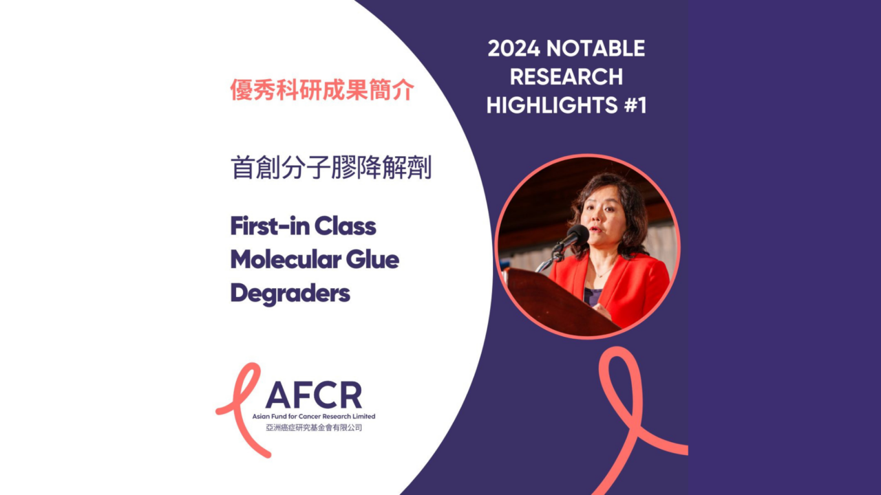 Advancing molecular glue technology – Asian Fund for Cancer Research