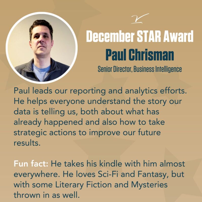 The V Foundation's December Star award goes to Paul Chrisman