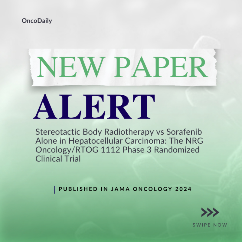 New Paper HCC SBRT and Sorafinb for locally advanced hepatoccelular carcinoma