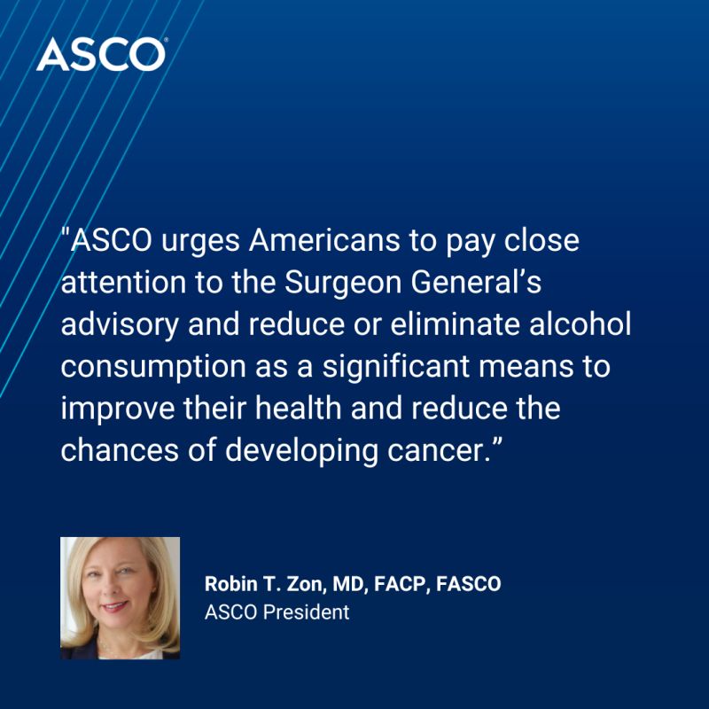 Robin Zon: An important reminder of the link between alcohol consumption and increased cancer risk for numerous cancers