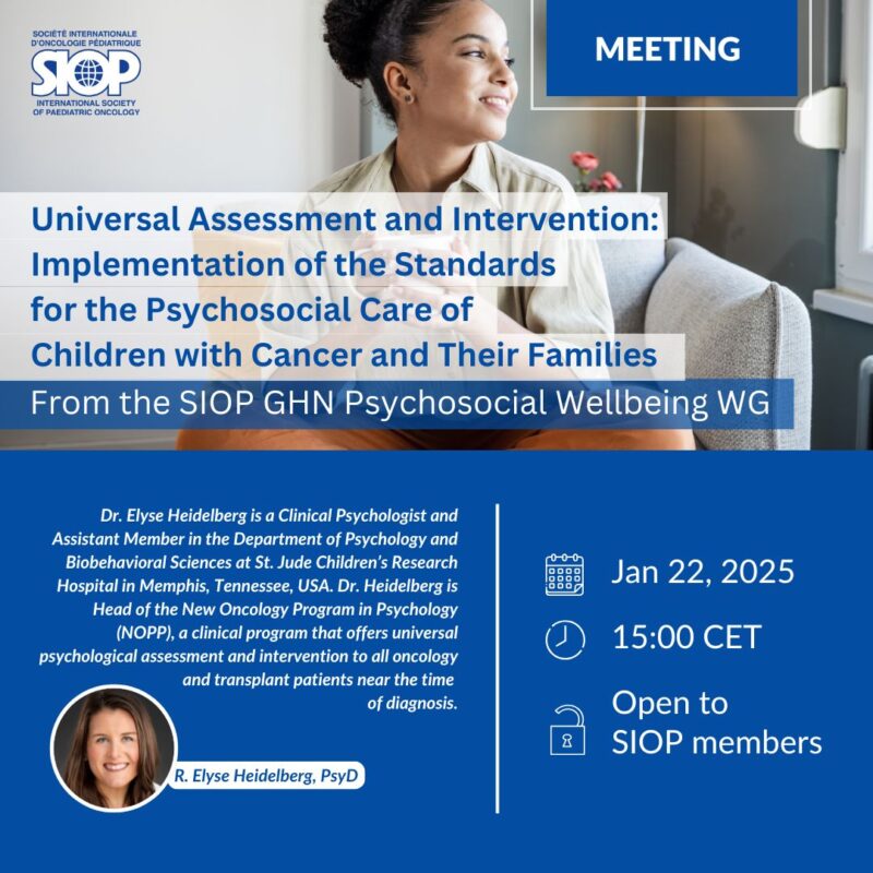 Universal Assessment and Intervention for Psychosocial Care Standards - SIOP