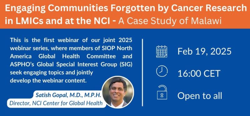 Engaging communities forgotten by cancer research in LMICs and at the NCI - SIOP