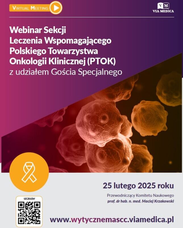 Sebastian Szmit: Webinar by the Supportive Care Section of the Polish Society of Clinical Oncology