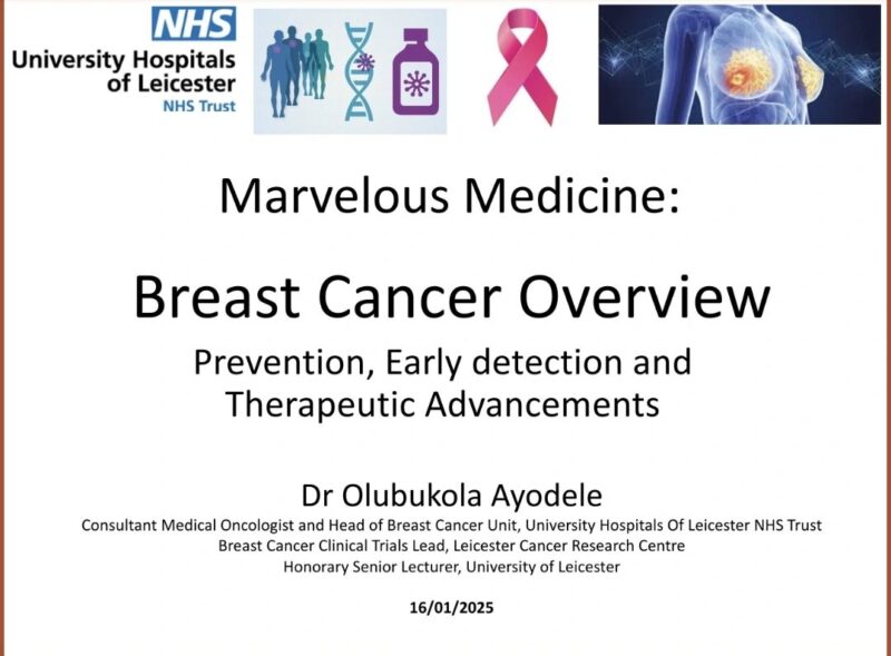 Olubukola Ayodele: It was a pleasure to be the first Marvellous Medicine speaker of the year at the University Hospitals of Leicester NHS Trust