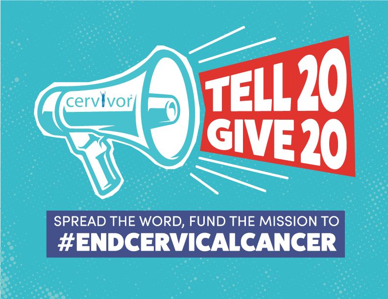 Onyinye Balogun: Celebrating Cervivor's 20th anniversary by supporting their impactful "Tell 20, Give 20" campaign