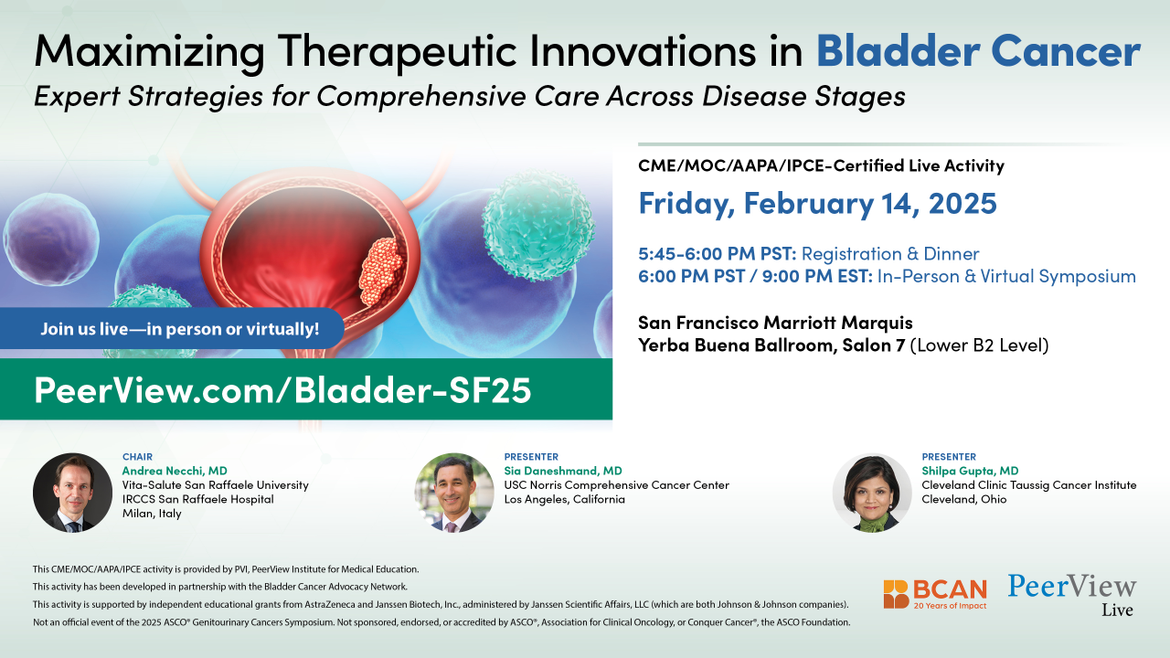 Registration is open for the “Maximizing Therapeutic Innovations in Bladder Cancer” Symposium – PVI