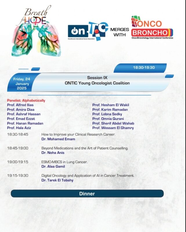 Omnia Korani: Honored to chair the 'ONTIC Young Oncologist Coalition' session