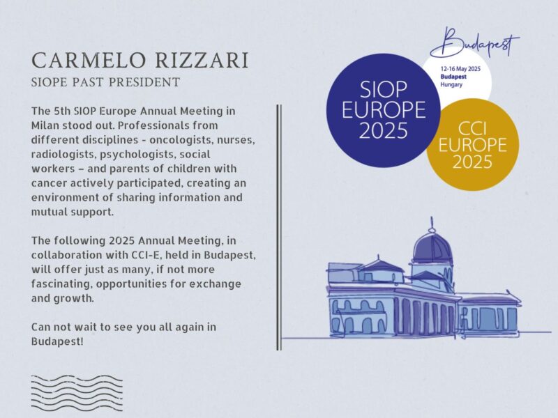 Carmelo Rizzari’s reflections on Milan meeting - SIOP Europe