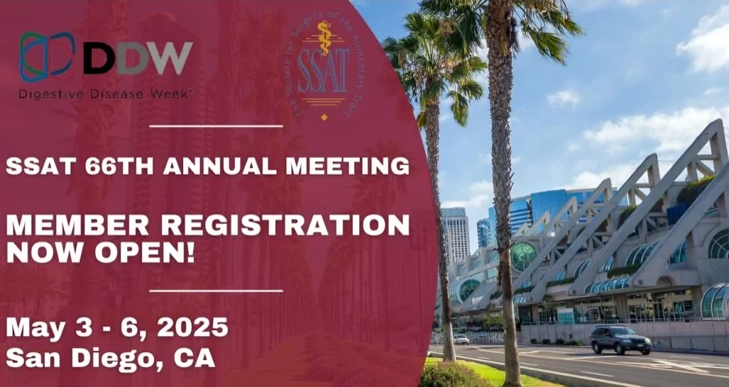 Member registration is open for the 66th Annual SSAT Meeting at DDW 2025