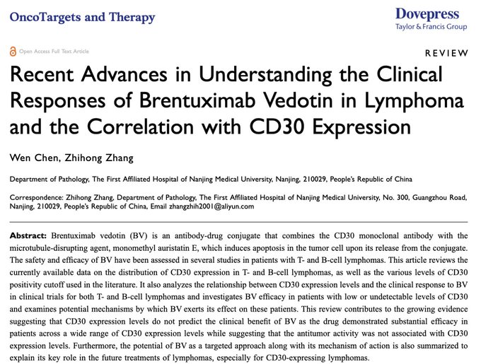 Raffaele Colombo: Does CD30 expression predict the clinical benefit of BV for T- and B-cell lymphomas?