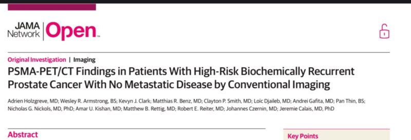 SMA-PET in Biochemically Recurrent Prostate Cancer: A Paradigm Shift ...