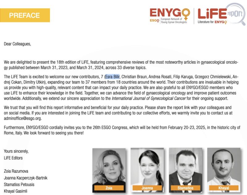 Esra Bilir: Check out the latest ENYGO LiFE Report 18