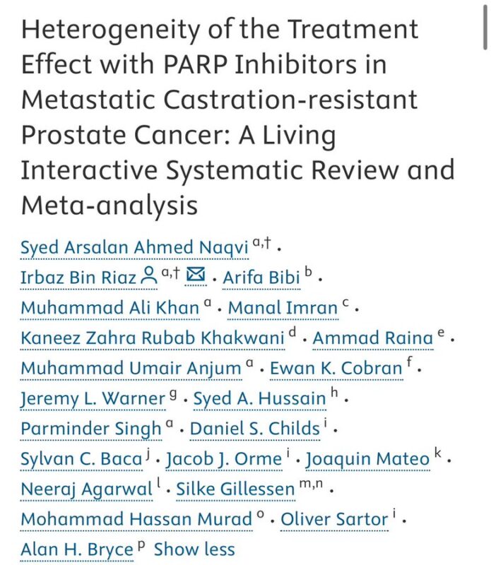 Heterogeneity of the Treatment Effect with PARP Inhibitors in Metastatic Castration-resistant Prostate Cancer