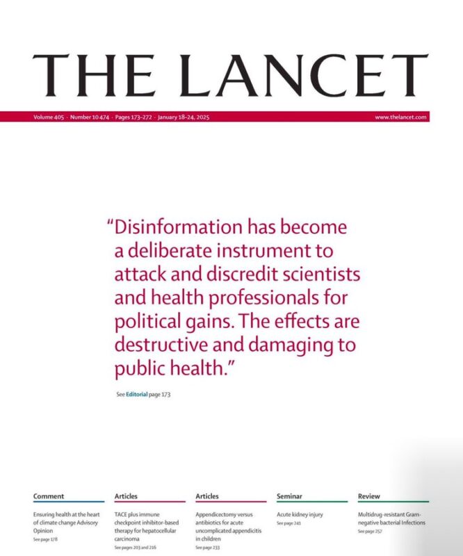 Armando Orlandi: The Lancet warns how health misinfo spreads faster in digital age!