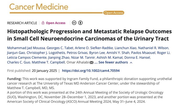 Mohammad Jad Moussa: What drives post-surgical relapse in SCNEC of the Urinary Tract