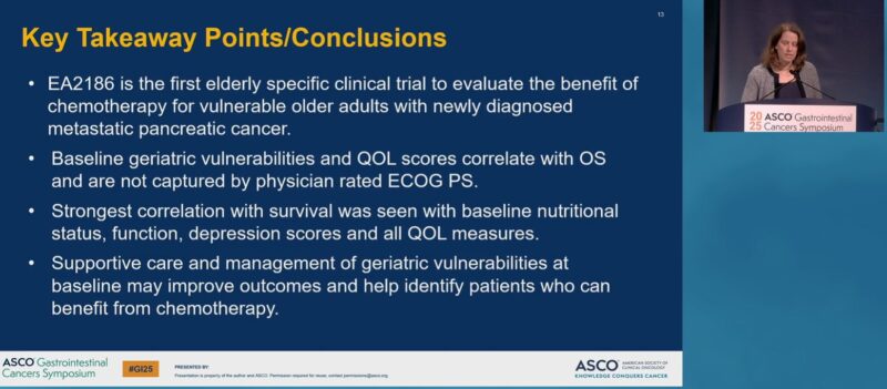 Cathy Eng: ECOG PS in identifying pancreatic cancer patients for chemotherapy