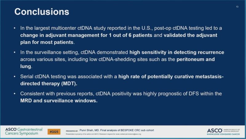 Cathy Eng: Role of ctDNA and the impact on decision making in stage II/III colon cancer disease