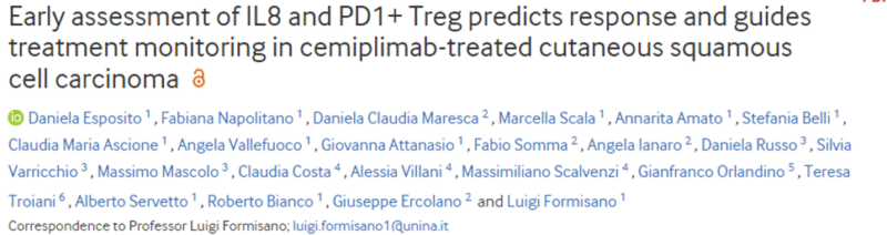 Luigi Formisano: Predicting response and guides treatment in cutaneous squamous cell carcinoma