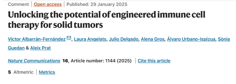 Aleix Prat: Unlocking the potential of engineered immune cell therapy for solid tumors