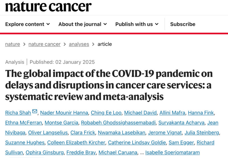 Richard Sullivan: The massive impact of COVID-19 across the cancer care continuum