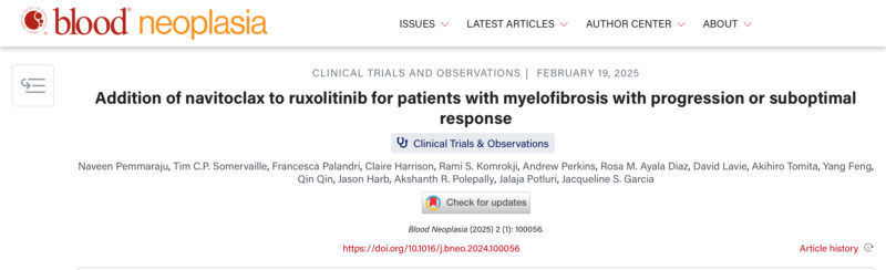 Naveen Pemmaraju: Navitoclax BCLxL Inhibition in patients with myelofibrosis