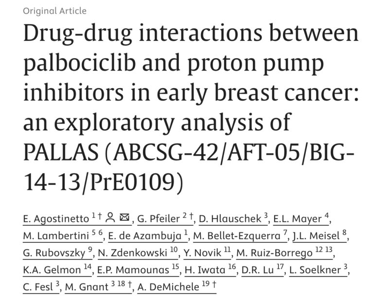 Elisa Agostinetto: Drug-drug interactions between palbociclib and PPI in breast cancer