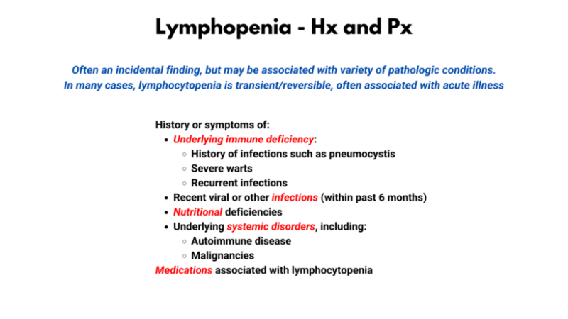 William Aird: Lymphocytopenia