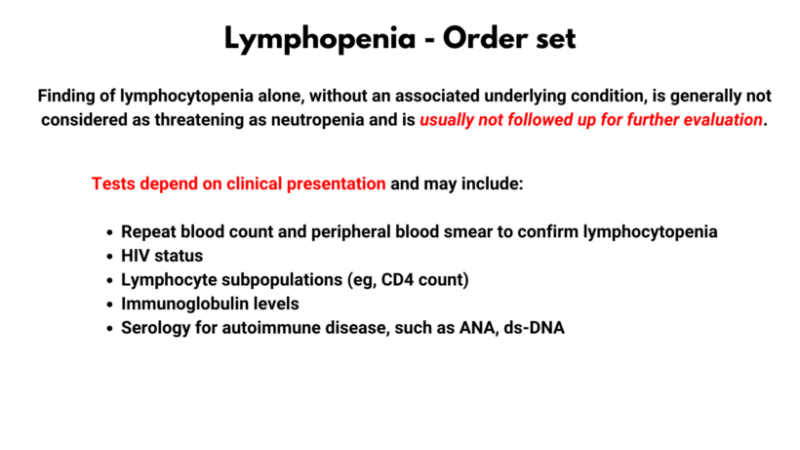 William Aird: Lymphocytopenia