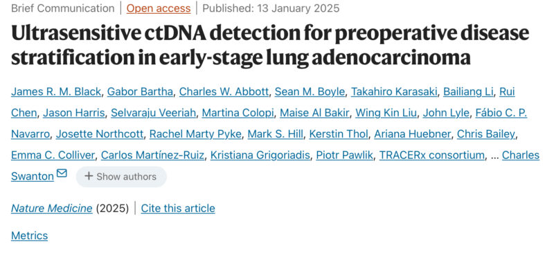 UCL and Francis Crick Institute Test Uses Tumor DNA to Predict Lung Cancer Outcomes