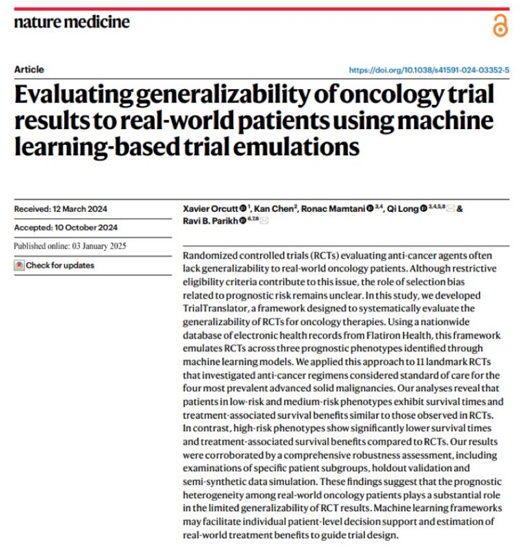 Ravi Parikh: TrialTranslator – a machine learning framework for individualized cancer trial emulation