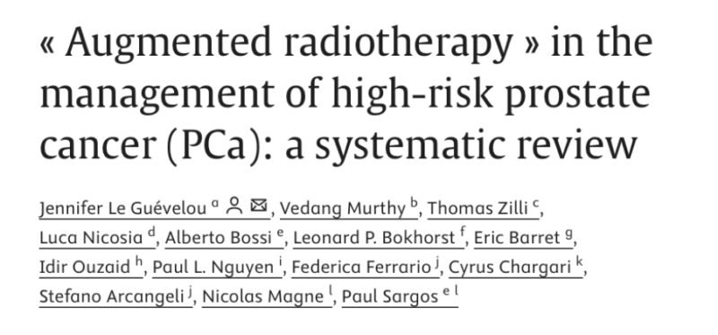 Paul Sargos: What is AUGMENTED radiotherapy in the management of localy advanced prostate cancer?