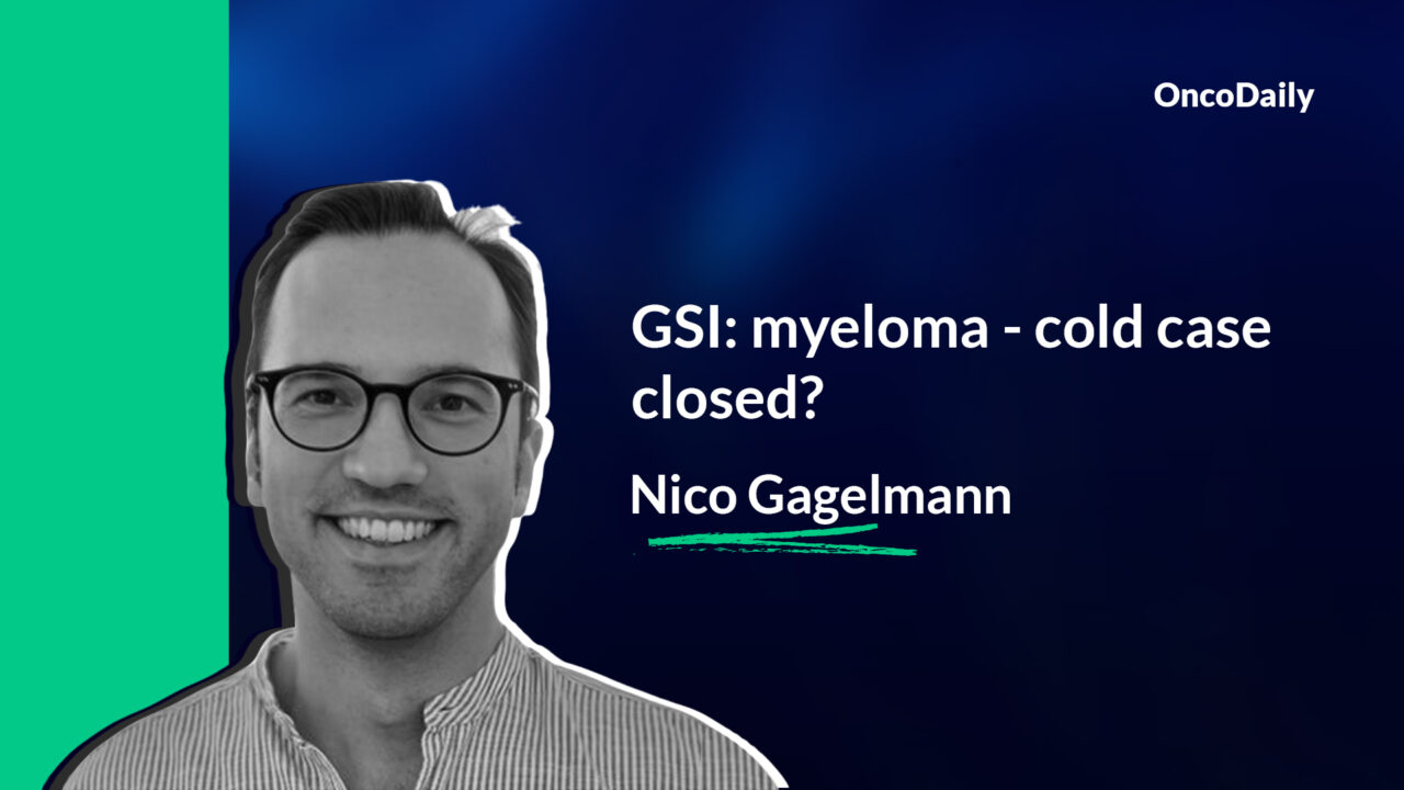 Nico Gagelmann: GSI: myeloma – cold case closed?