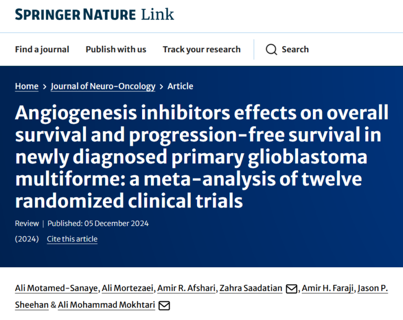 Jason Sheehan: The role of angiogenesis inhibitors on glioblastoma management