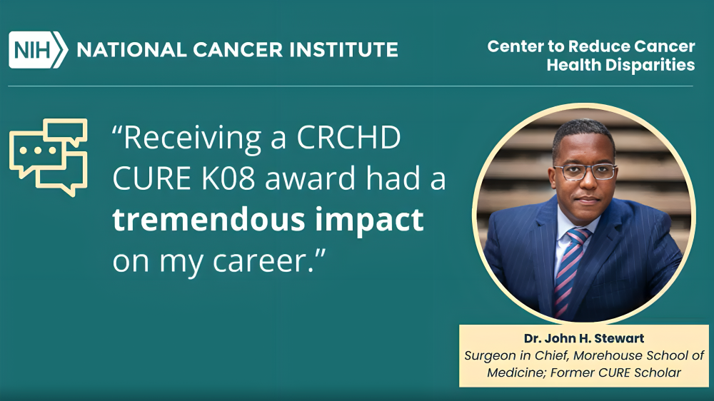 Applications are open for CURE K08 award – NCI CRCHD