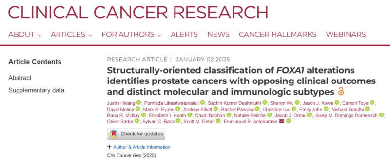 Emmanuel S. Antonarakis: The two faces of FOXA1 mutations in prostate cancers