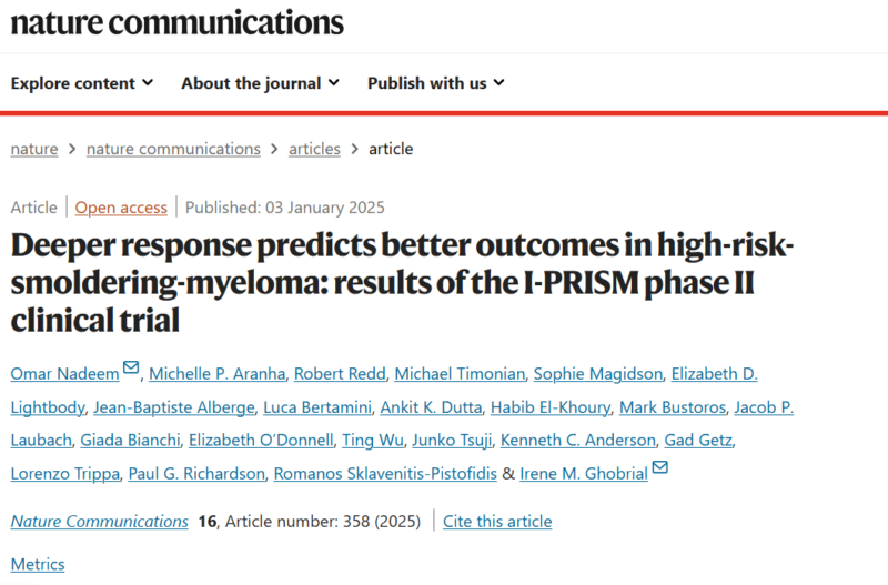 Myeloma Paper of the Day, January 4th, suggested by Robert Orlowski