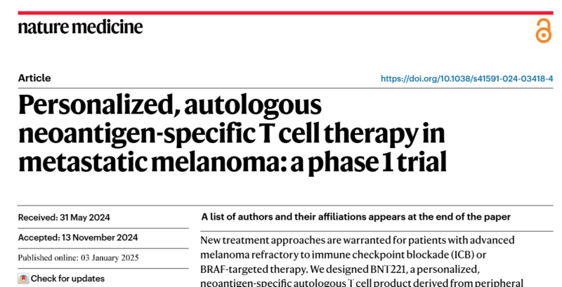 Marit van Buuren: Our work on a personalized, autologous neoantigen-specific T cell therapy