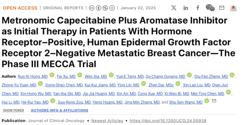 Yakup Ergün: Metronomic Capecitabine Plus AI as Initial Therapy in HR+/HER2- mBC by Ruo-Xi Hong et al.