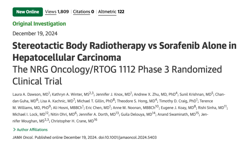 hepatocellular cracinoma: sbrt+sorafeib