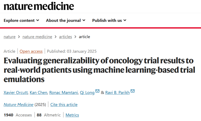 Ravi Parikh: TrialTranslator - a machine learning framework for individualized cancer trial emulation