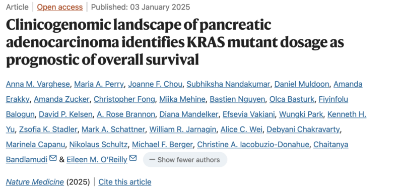 Chaitanya Bandlamudi: Detailed clinico-genomic landscape of pancreatic adenocarcinomas