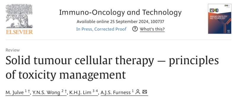 Max Julvé: Toxicity management strategies for solid tumour cell therapy