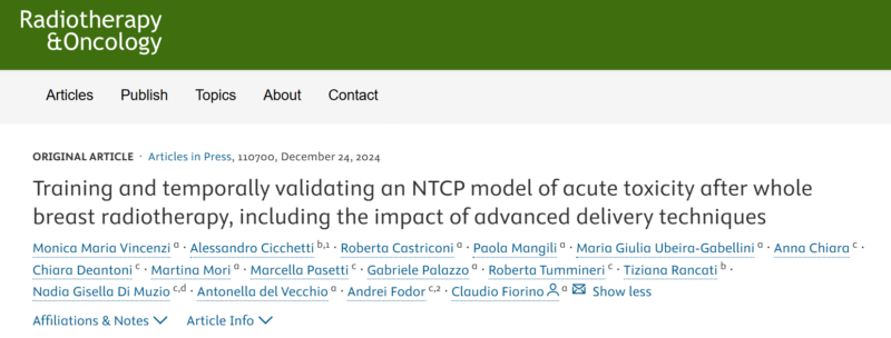 Training and temporally validating an NTCP model of acute toxicity after whole breast radiotherapy