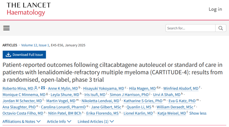 Myeloma Paper of the Day, January 7th, suggested by Robert Orlowski