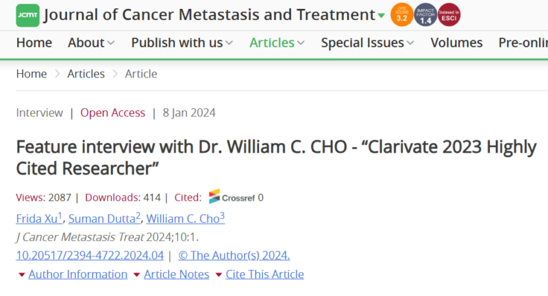 William Cho: Keeping the momentum in the Department of Clinical Oncology at QEH