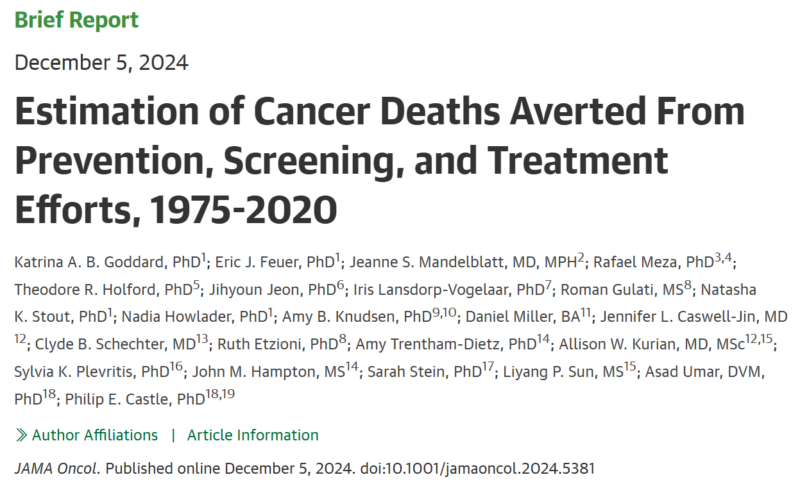 Karen Knudsen: Nearly 6 Million Lives Saved from cancer between 1975 and 2020