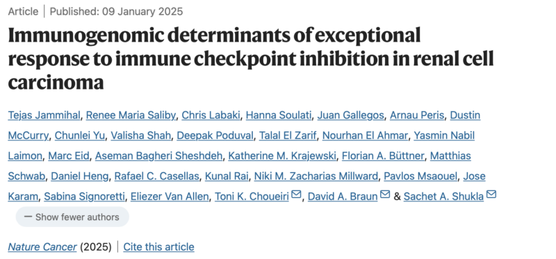 Chris Labaki: Exploring immunogenomic determinants of exceptional response to ICI in ccRCC