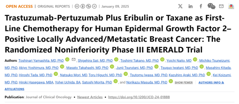 The Randomized Noninferiority Phase III EMERALD Trial on HER2+ Locally Advanced/Metastatic Breast Cancer