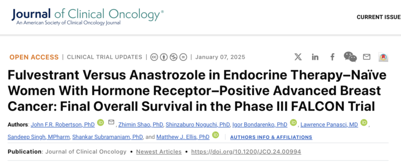 Final Overall Survival in the Phase III FALCON Trial by John Robertson et al.